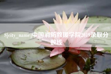 浙江中国消防救援学院2019录取分数线