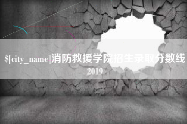 浙江消防救援学院招生录取分数线2019
