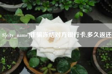 浙江诈骗冻结对方银行卡,多久返还