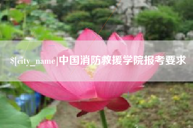 浙江中国消防救援学院报考要求