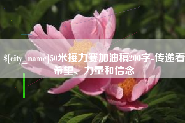 浙江50米接力赛加油稿200字-传递着希望、力量和信念