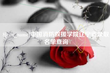 浙江中国消防救援学院辽宁省录取名单查询