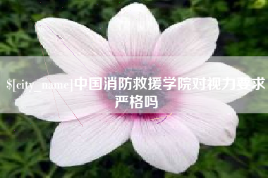 浙江中国消防救援学院对视力要求严格吗