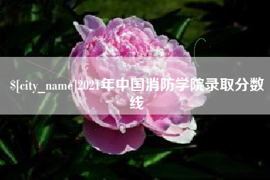 浙江2021年中国消防学院录取分数线