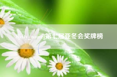 浙江第七届亚冬会奖牌榜