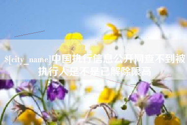 浙江中国执行信息公开网查不到被执行人是不是已解除限高