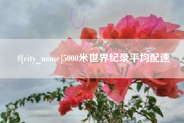 浙江5000米世界纪录平均配速