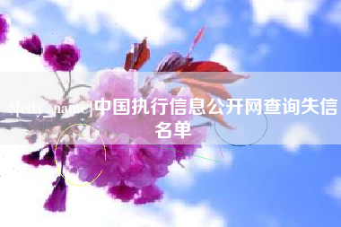 浙江中国执行信息公开网查询失信名单
