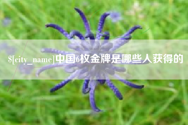 浙江中国6枚金牌是哪些人获得的