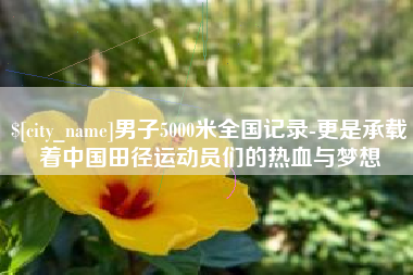 浙江男子5000米全国记录-更是承载着中国田径运动员们的热血与梦想