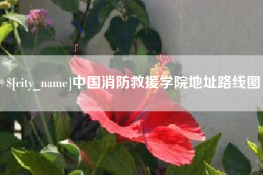 浙江中国消防救援学院地址路线图
