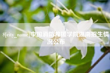 浙江中国消防救援学院湖南招生情况公布