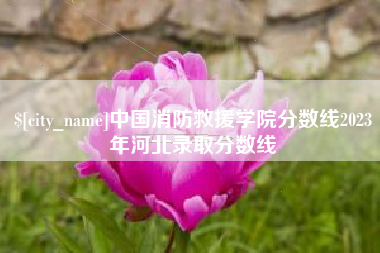 浙江中国消防救援学院分数线2023年河北录取分数线