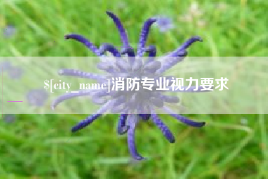 浙江消防专业视力要求