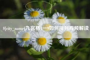 浙江九宫格1一9如何排列视频解读