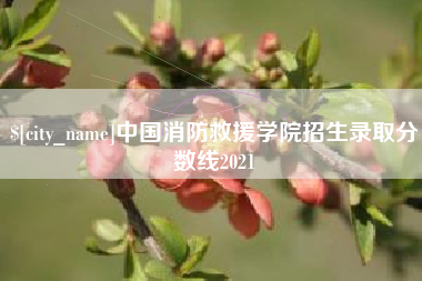 浙江中国消防救援学院招生录取分数线2021