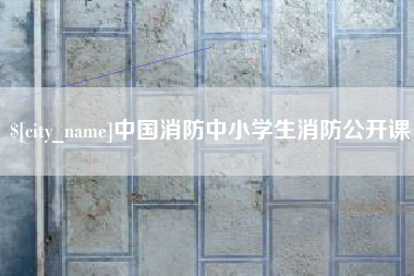 浙江中国消防中小学生消防公开课