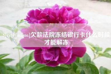 浙江欠款法院冻结银行卡什么时候才能解冻