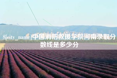 浙江中国消防救援学院河南录取分数线是多少分