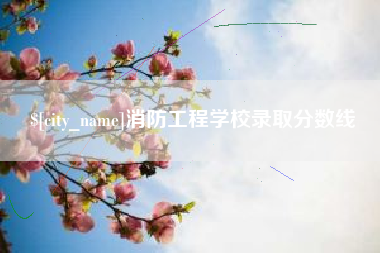 浙江消防工程学校录取分数线