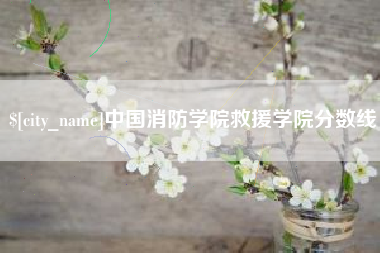 浙江中国消防学院救援学院分数线