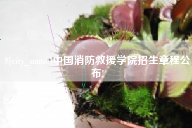 浙江中国消防救援学院招生章程公布!